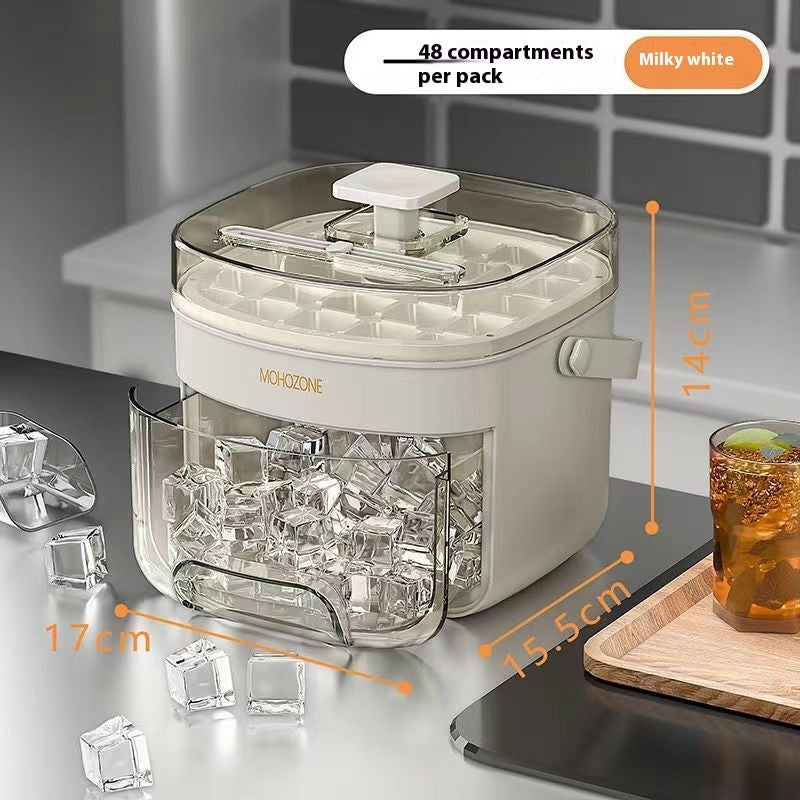 Portable Press-Type Ice Tray & Bucket