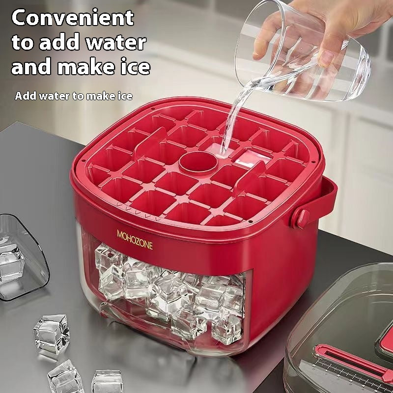 Portable Press-Type Ice Tray & Bucket