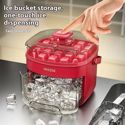 Portable Press-Type Ice Tray & Bucket