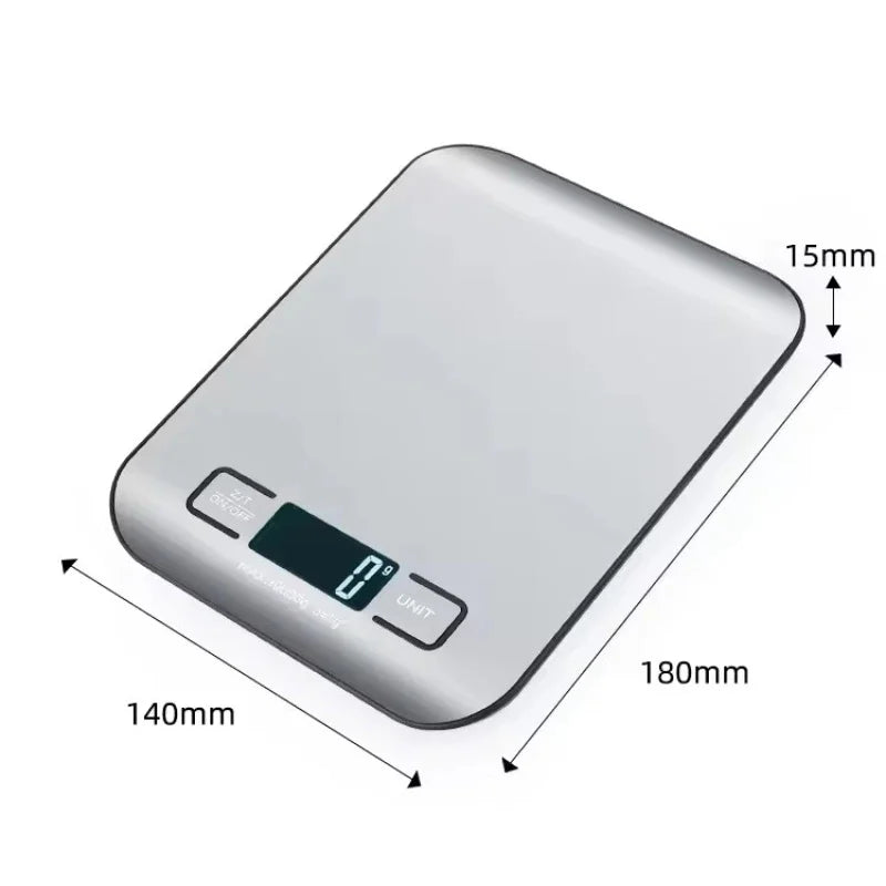 Preferred Electronic Kitchen Scale LED Display 5kg/1g Stainless Steel