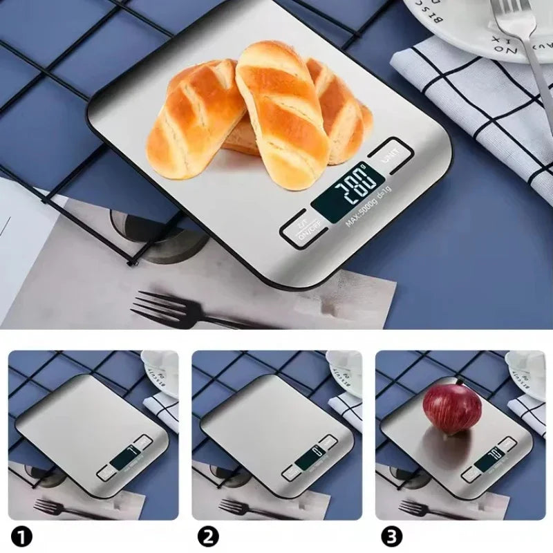 Preferred Electronic Kitchen Scale LED Display 5kg/1g Stainless Steel